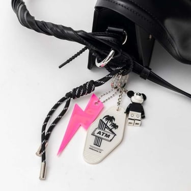 ATM Pink Flash And Mickey Bag Charm - Pink