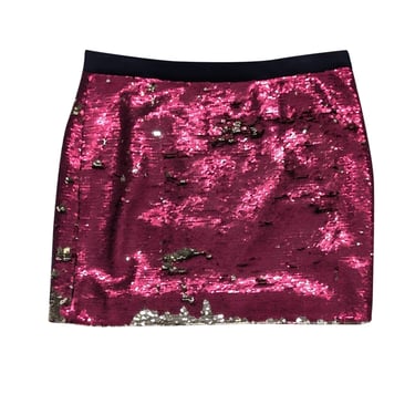 Ted Baker - Red & Gold Sequin Mini Skirt Sz 8