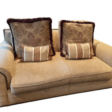 R. Jones 2 Seater Rolled Arms Custom Chenille Upholstery Sofa RS157-2