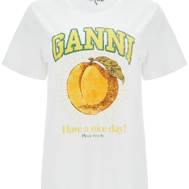 Ganni Relaxed Fit Printed T-Shirt Women