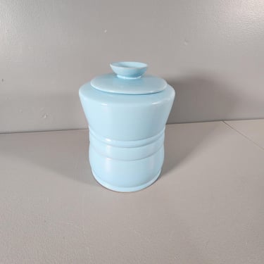 Frankoma Pottery 26S Blue Canister Jar 