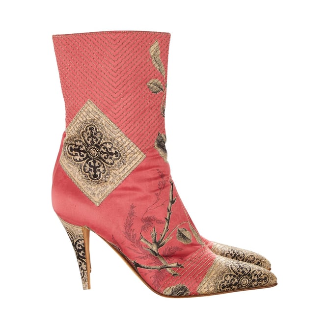 Cavalli Pink Patchwork Boots