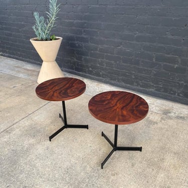 Pair of Mid-Century Modern Rosewood Tripod Side Tables, c.1960’s 