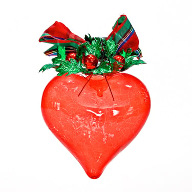 VINTAGE: West Germany Glass Heart Ornament - Christmas Ornament - Made in West Germany - SKU 30-402-00013311 