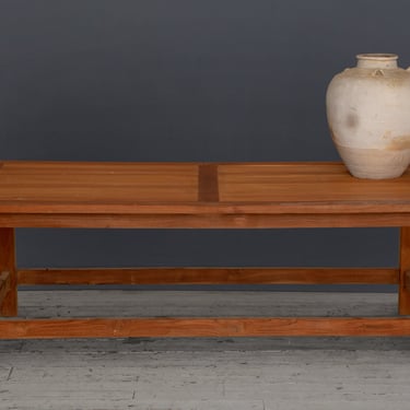 Teak & Bamboo Coffee Table in An Arts & Crafts Style