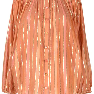 Zimmermann Women Striped Cotton Billow Blouse