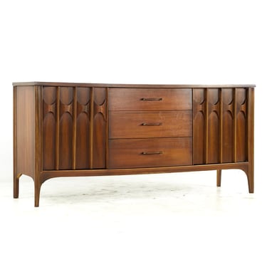Kent Coffey Perspecta Mid Century Walnut and Rosewood Credenza - mcm 