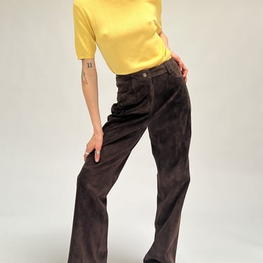Chocolate Suede Pants (L)