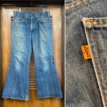 Vintage 1970’s w34 Levi’s 684 “Elephant Bell” Denim Flare Jeans, 70’s Glam, 70’s Mod, 70’s Hippie, Vintage Clothing 