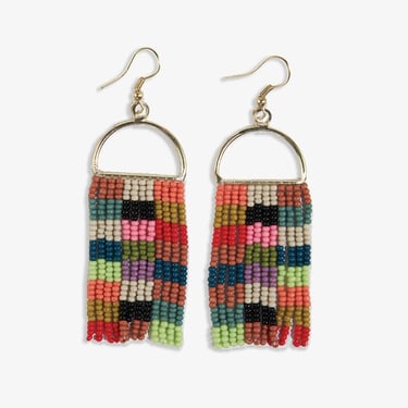 Arch Fringe Seed Bead Earring