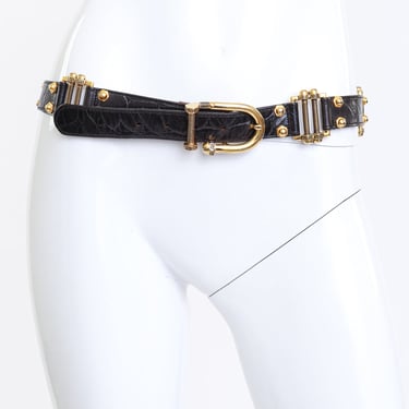 Screw Stud Leather Belt