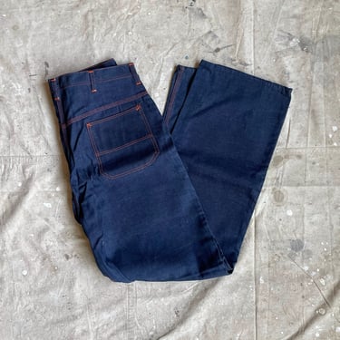 Size 38x34 1950s New Old Stock Flannel Lined Carpenter Denim Dungaree Jeans 2179 