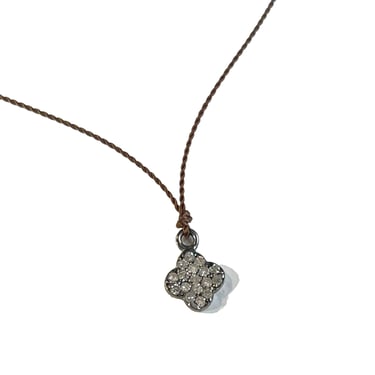 MARGARET SOLOW | CLOVER PAVE DIAMOND NECKLACE