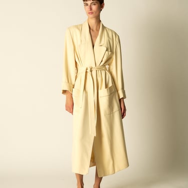 Vintage Cream Wool Trench