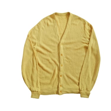 golden cardigan / Kurt Cobain cardigan / 1960s golden wheat grandpa cardigan Medium 