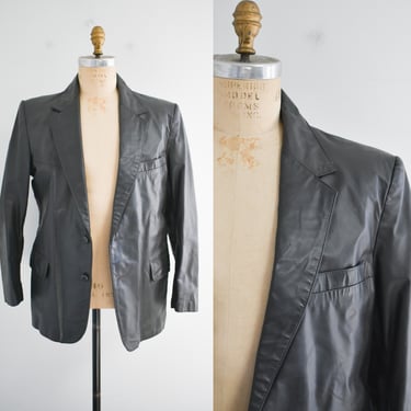 1970s Clipper Mist Black-Brown Leather Jacket 