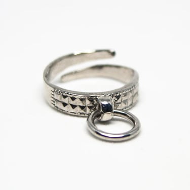 STERLING SILVER STUDDED BOUND RING
