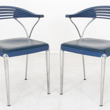 Luigi Origlio Style "Aria" Armchairs, Pair