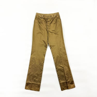 90s Beene Jeans metallic gold jeans / straight leg / small / denim / Geoffrey Beene / Vintage Denim / 1990s / Small / High Waist / 26 waist 