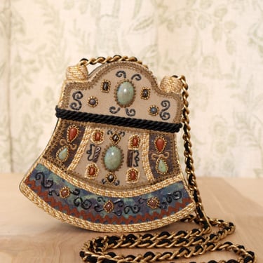 Embellished Collage Box Bag