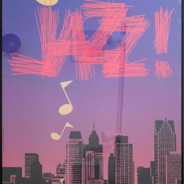 1994 Montreux Detroit Jazz Festival Vintage Poster 