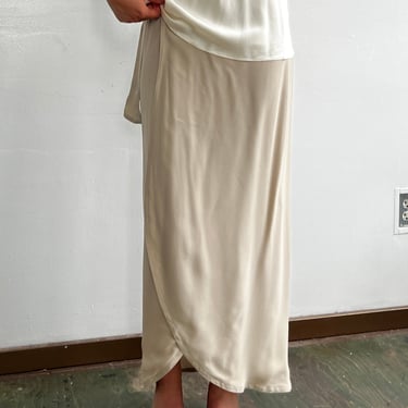Stone Silk Wrap Skirt (S)