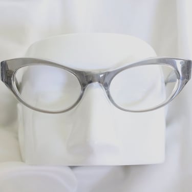 Vintage Gray Wrap Cat Eye Eyeglasses Sunglass Frames 
