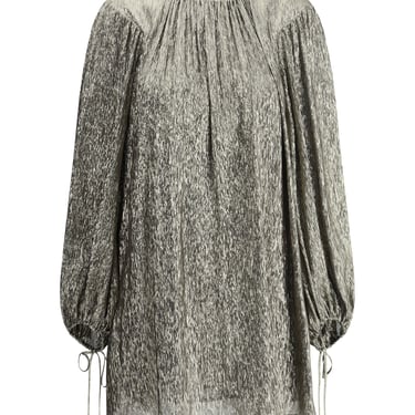 Chloé Women Silk Lamé Mini Dress