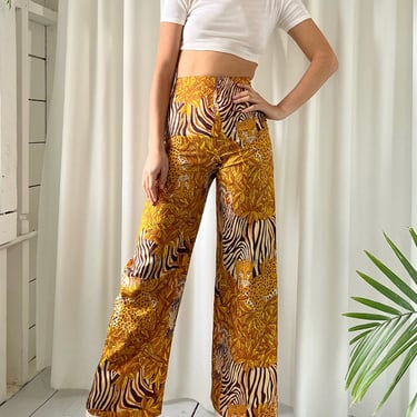 60s Leopard & Zebra Print Pants