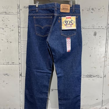 90s 34x30 Deadstock Orange tab Levi's 505 Dark wash 