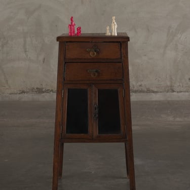 ENGLISH ARTS & CRAFTS OAK GAME CABINET, C1905