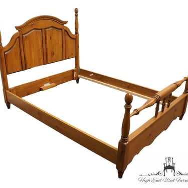 PALLISER FURNITURE Country French Provincial Style Solid Knotty Pine Queen Size Four Poster Bed 