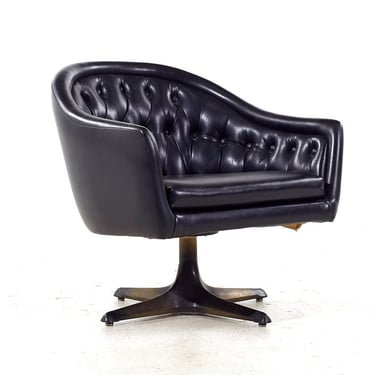 Chromcraft Mid Century Tufted Swivel Lounge Chair - mcm 
