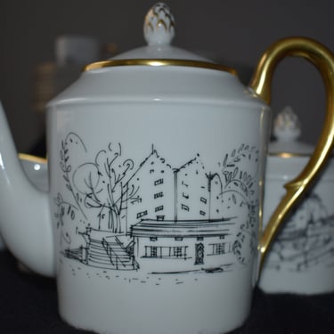 Langenthal Suisse Coffee Set 40 Pieces Schloss Wildegg Theme 