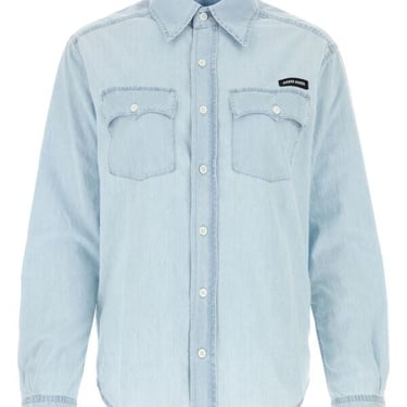 Miu Miu Woman Light Blue Chambray Shirt