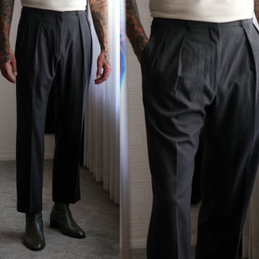 Killer Vintage 1940's /1950's Mens Gabardine Pants with double pleats, Wear It Again Sam Vintage