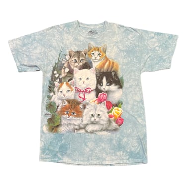 (L) 2000 Blue Tie Dye The Mountain Cats T-Shirt 041422 JF