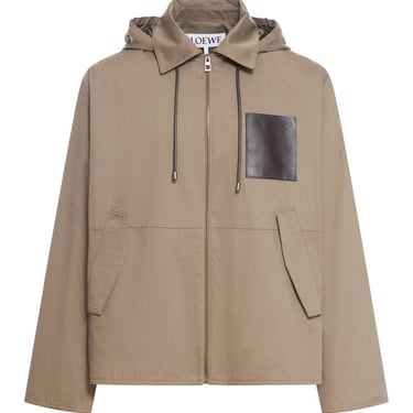 Loewe Men Hooded Jacket In Cotton