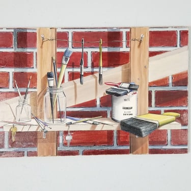 1980 Paul Goldberg Postmodern Abstract Painting 