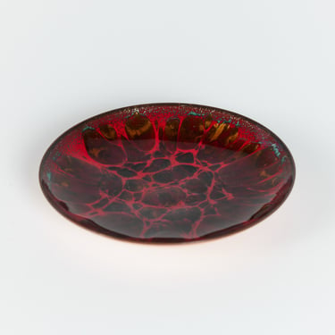 Copper Red Enameled Plate By Win Ng 
