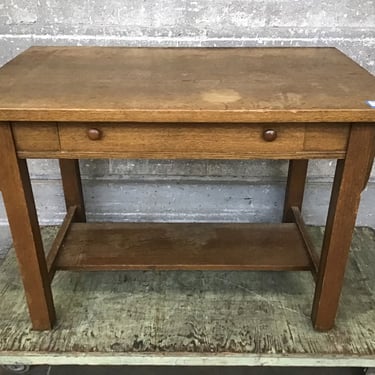 Antique Quartersawn Oak Library Table (Seattle)