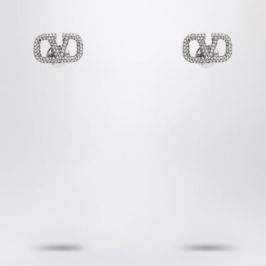 Valentino Garavani Vlogo Earrings With Silver Crystals Women