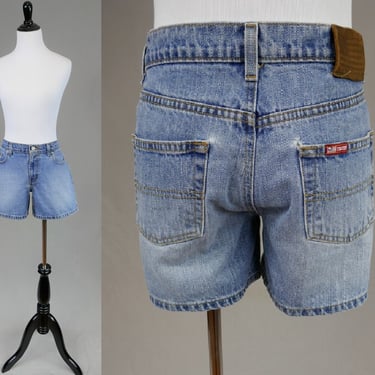 90s Polo Ralph Lauren Jean Shorts - 31" or snug 32" low rise waist - Saturday Short - Cotton Denim - Vintage 1990s Y2K - S 