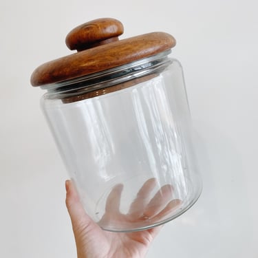 Glass Canister w/ Wood Lid