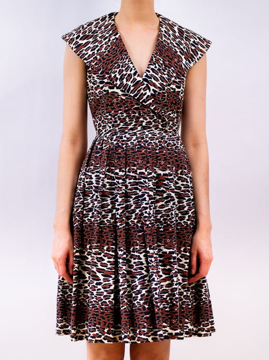 1960's leopard print 'chanelle' dress