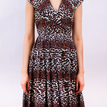 1960's leopard print 'chanelle' dress