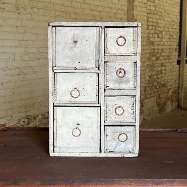 Primitive Homemade Cheese Box & Ammo Crate Parts Cabinet 