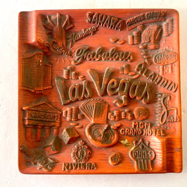 Vintage Las Vegas Ceramic Ashtray 