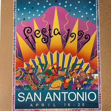 San Antonio Fiesta Poster Designed &amp; Signed by Shelley Fluke, 1999, 598/600