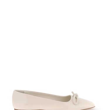 Ferragamo Patent Leather Ballet Flats With Asymmetrical Bow Women